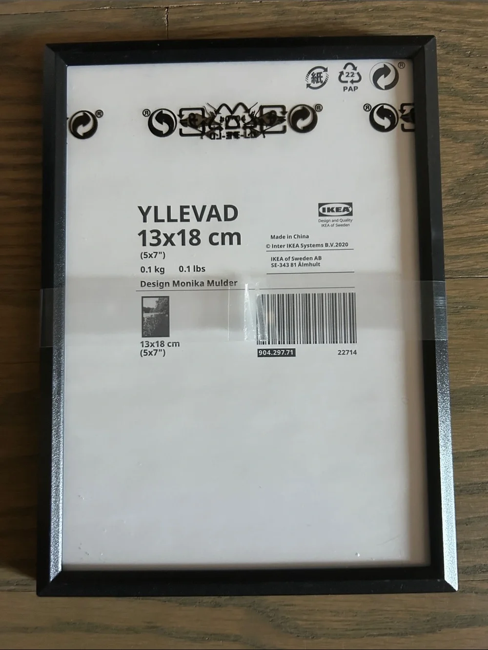IKEA Black YLLEVAD Photo Frames – Set of 9